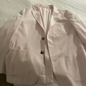 Vineyard Vines jacket pink Seersucker Blazer size 42R